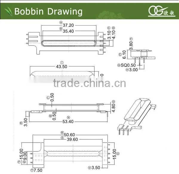 EDR3909 copper coil for transformer