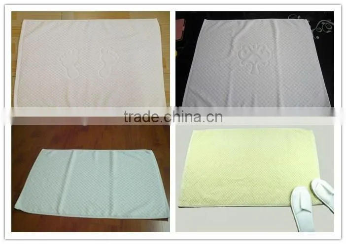 100% cotton custom jacquard hotel bath mat towel