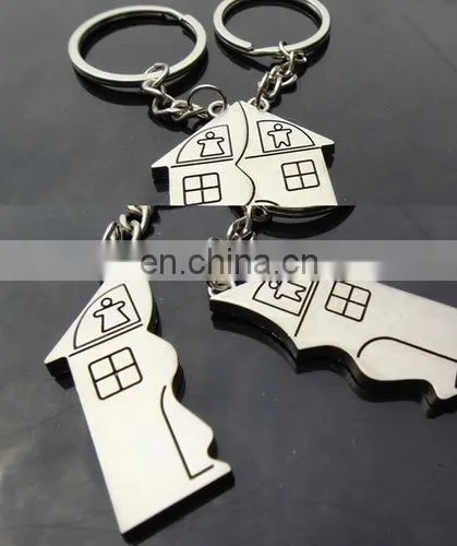Fashion New Design High Quality Love House Keychain Couple Valentine's Day Gift