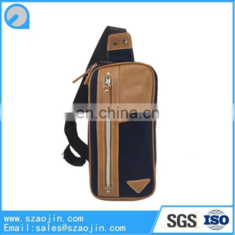factory adjustable leather cross body bag for cycling