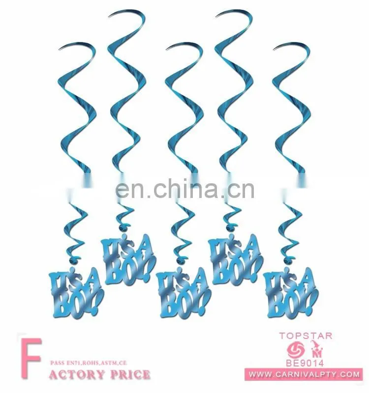 Beautiful party hanging decorations colorful happy party swirl acrylic rod