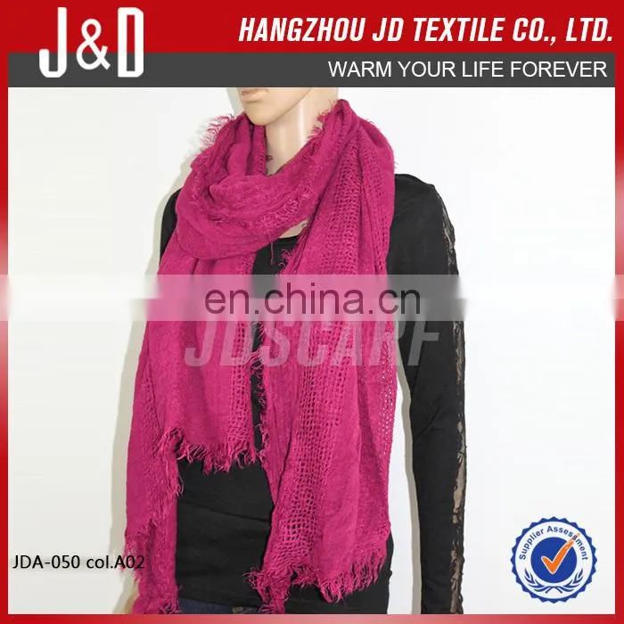 Hot Selling Fashion Warm Comfortable Long Plain Color Scarf