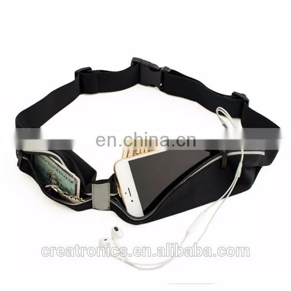 Adjustable Fitness Workout Fanny Pack Waterproof Neoprene Waist Bag Mobile Phone Case For Running Waist