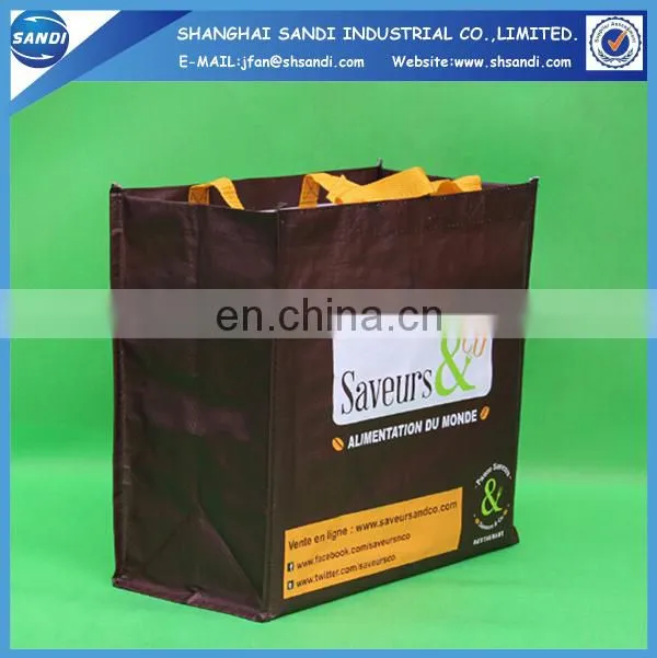 LOGO printing promotional plastic pp woven shopping bag