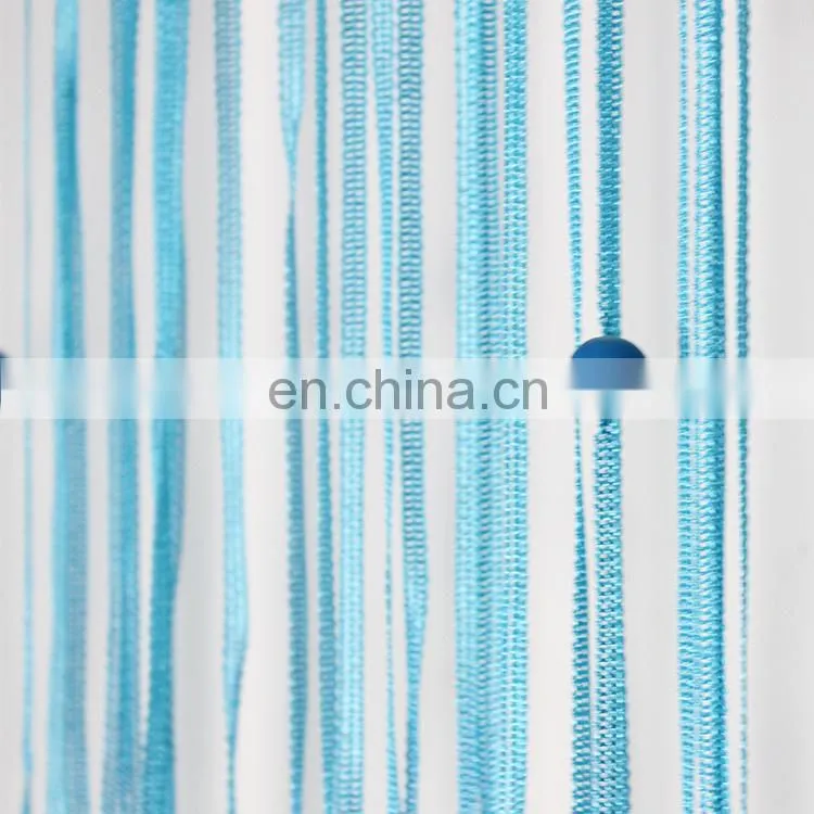 Blue fresh sound proof decorative tassel fringe string curtain