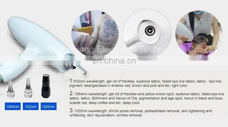 Professional 4 in1 e light ipl rf nd yag laser q switched hair removal machine