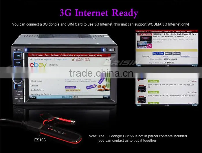 Erisin ES890G 6.2" Universal Car DVD Player Sat Nav TV Tuner