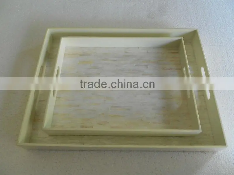 Lacquer tray, mother of pearl tray, square tray