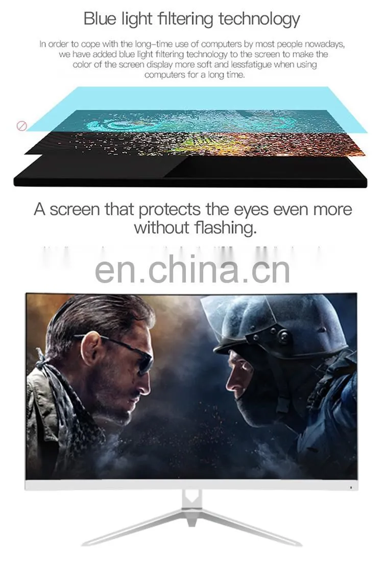 27 Inch Led Monitor Computer FHD Curved Monitor Desktop Gaming Display Full HD 1080P 4K 60HZ 1ms