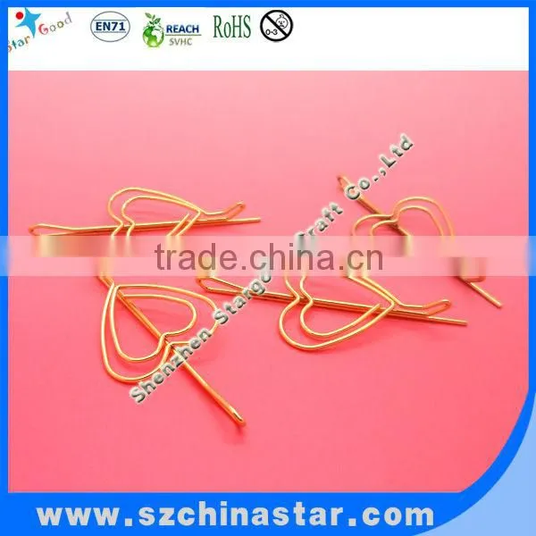 Beautiful Heart shape PET coated paper clip