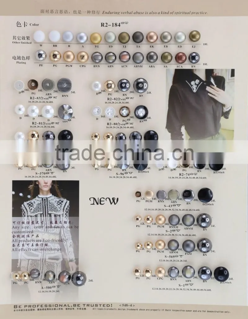white color pearl button with rhinestone decoration