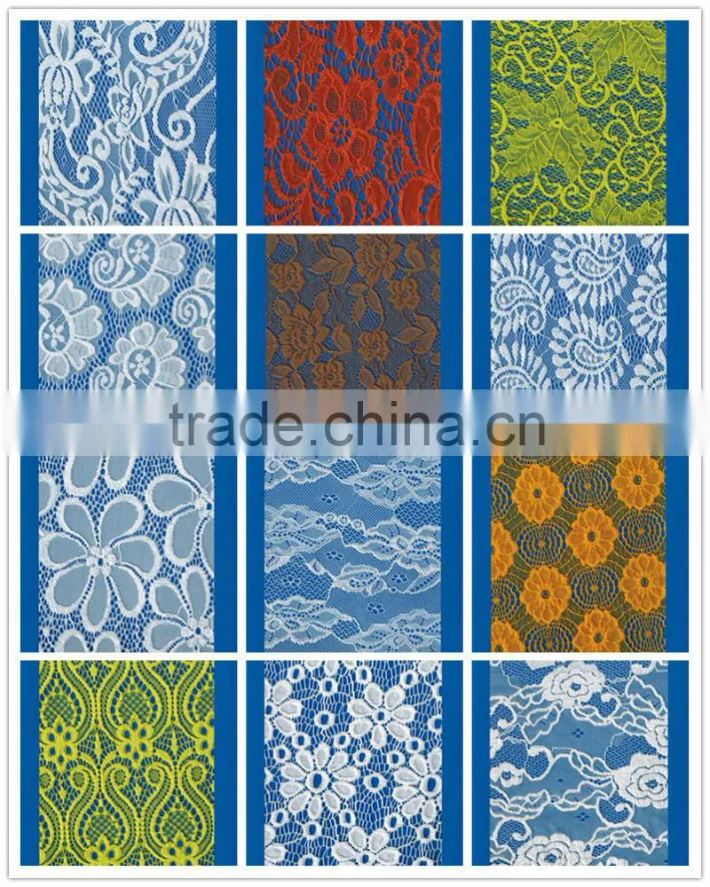 Nylon/Polyester tricot knitting lace fabrics LZ-0267