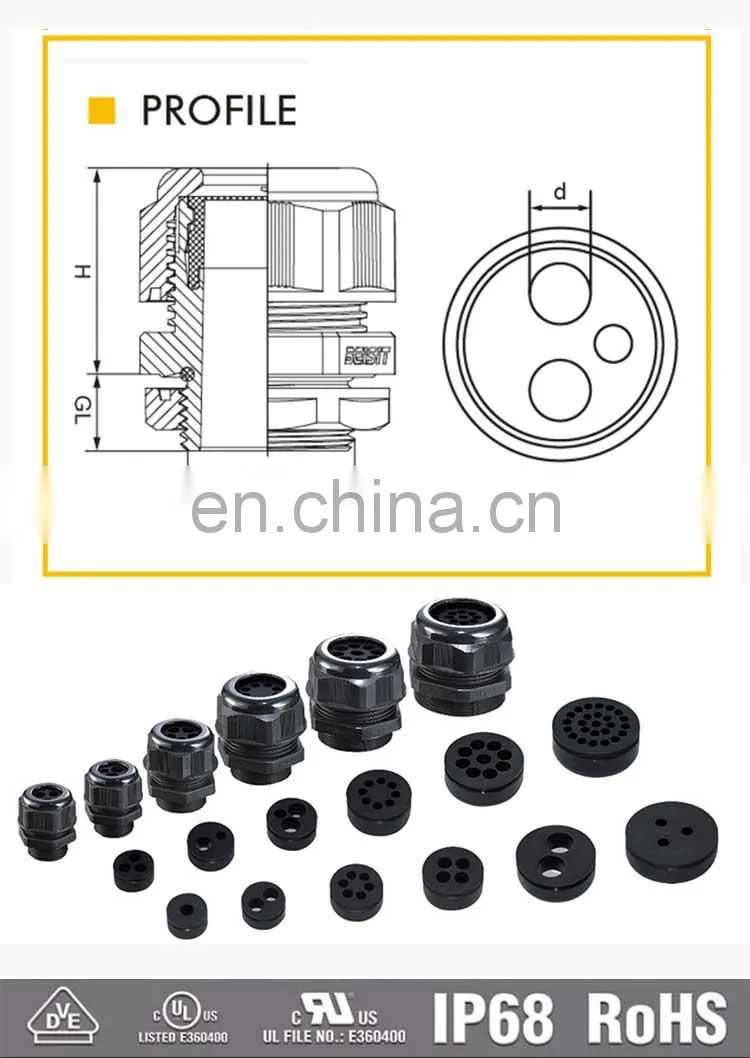 Professional high-quality cable gland Chinese manufacturer direct selling waterproof cable gland with gasket