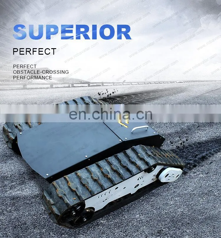Hot selling AVT-10T rubber crawler robot chassis commercial robot with excellent trafficability and crossing ability