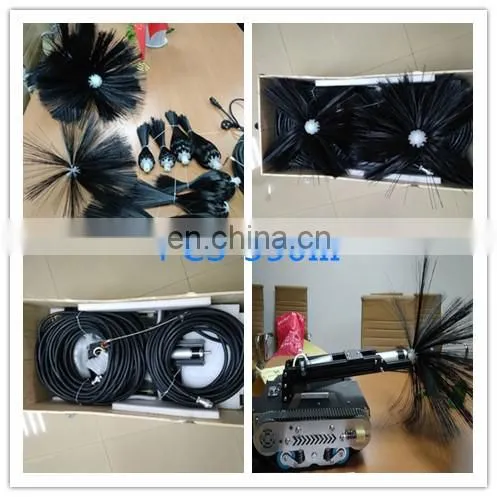 Ventilation duct cleaning robot rotary brush stainless steel pipe duct cleaning machine