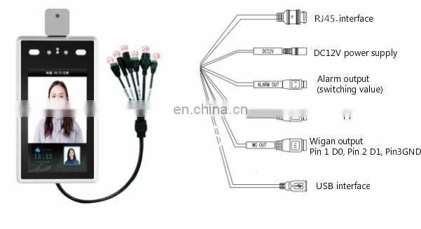 Factory price wholesale 1080P Measurement thermal attendance phone security access control face recognition camera system