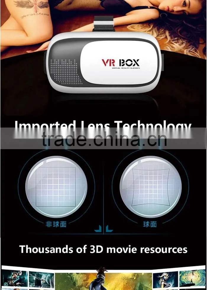 2016 NEW Innovative 3rd Generation Virtual Reality Glasses,VR Box,VR Glasses with bluetooth remote