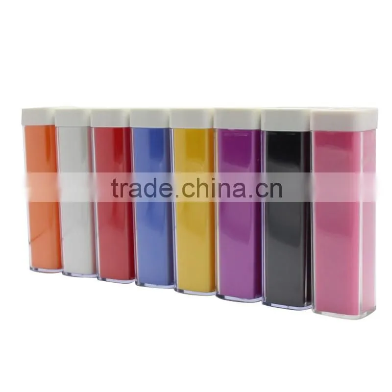 Portable lipstick power bank 2600mah promotion gift phone charger