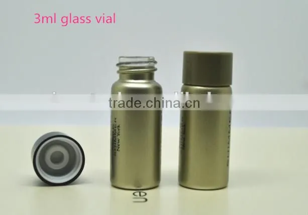 3ml colorful glass testing vial with plastic cap,glass testing vial with screw plastic cap