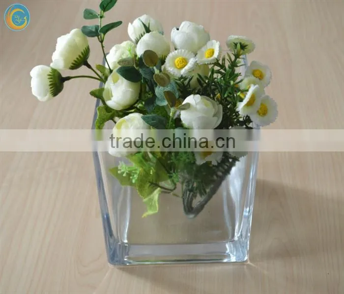 plant pot rectangular glass vase