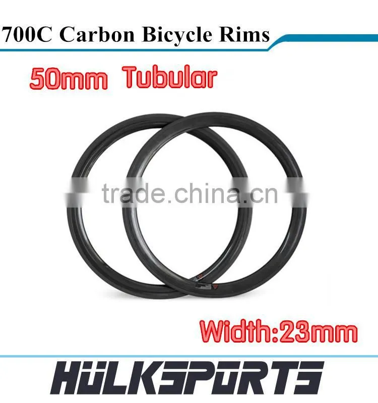 50mm tubular carbon rim 3K/UD bicycle wheel 700C carbon fiber road bike rim