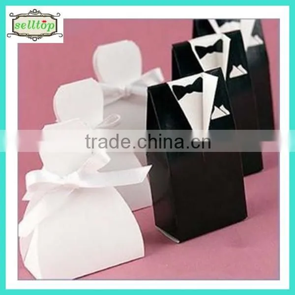 Cute 300g paper wedding favors and gifts trinket box