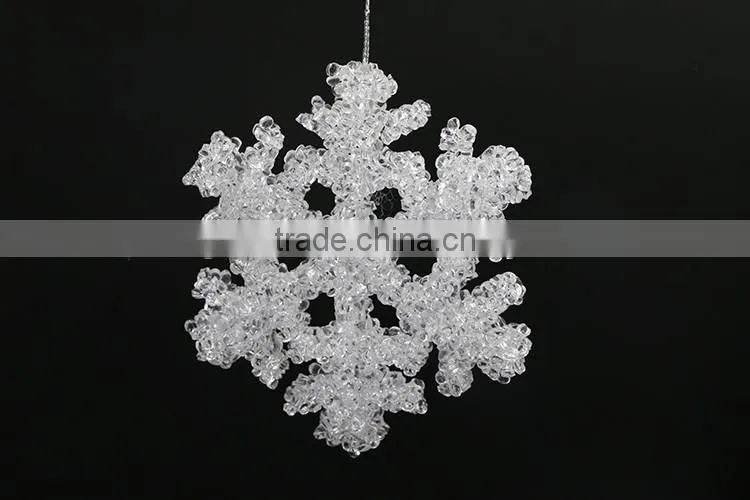 XMAS Ornaments Natal Navidad 11cm Clear Acrylic Snowflakes Christmas Party Decoration