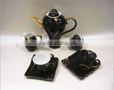 white porcelain coffee set