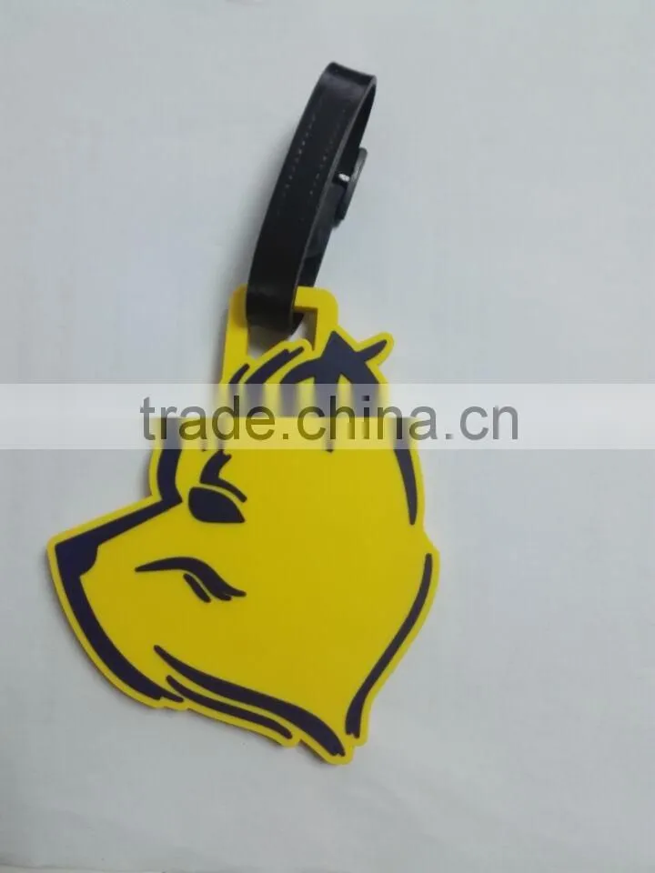 2 Colors PVC rubber luggage tag for christmas promotion gifts