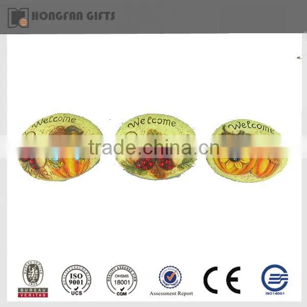 Colorful cement welcome stone decoration