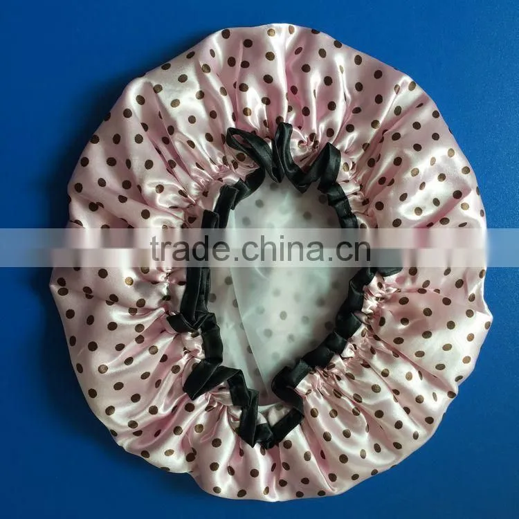 pink fashion shower cap beautiful shower cap single layer shower cap