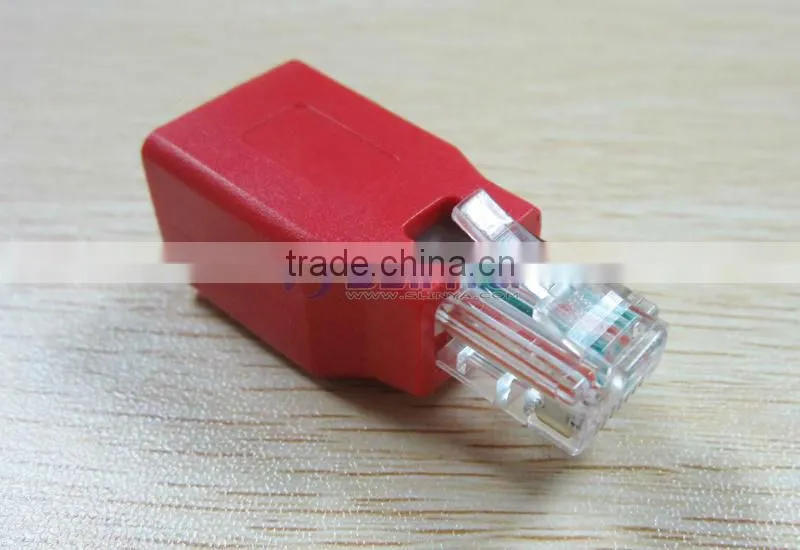 Red Color Housing Ethernet High Speed RJ45 Connector
