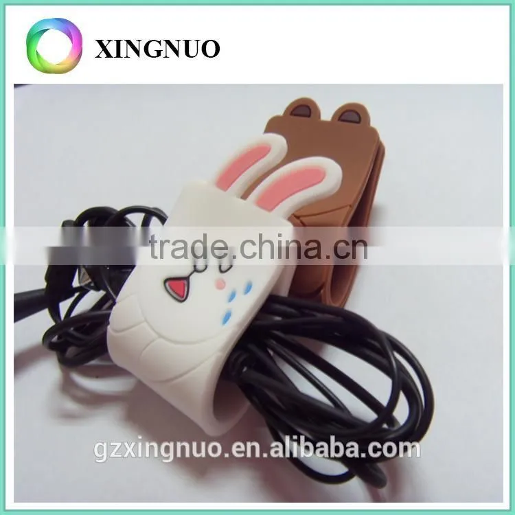 Silicone cable wire organizer bobbin winder