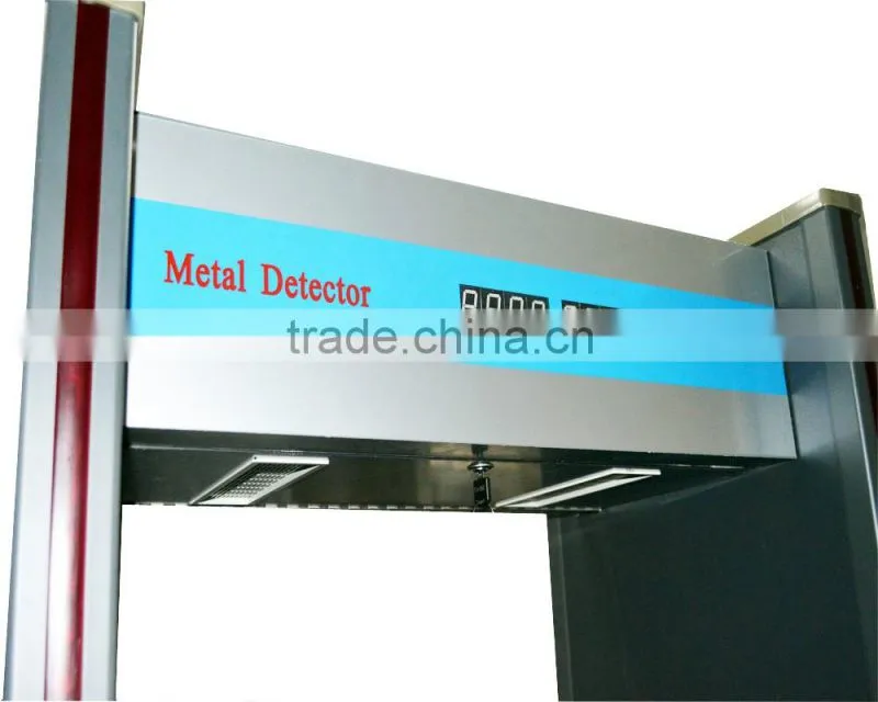 weather-proof 6 zones walk through gate with audio alert and LED location lamp work at the same time