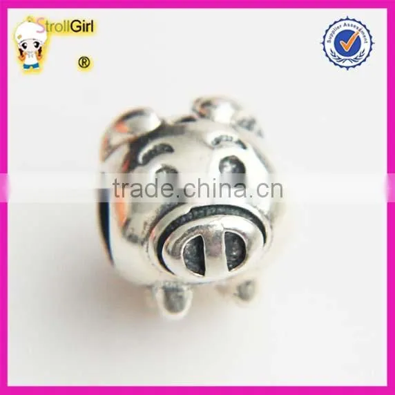 Animal charm sterling silver 925 Lovely Monkey beads fit European Bracelet