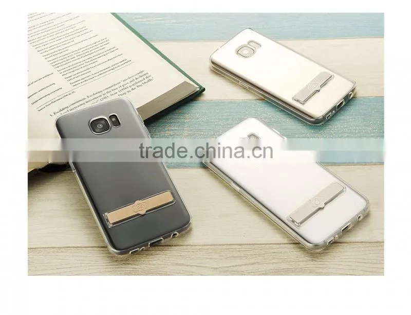 For Samsung S7 Edge 360 Degree Original TOTU Keen Series Soft TPU Protective Cover Case With Metal Stand Holder TB-0249