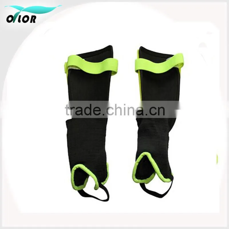 PP eva materials sports safety soccer ball shin guard with elastic strap