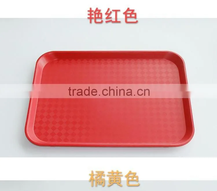 Plastic food serving tray
