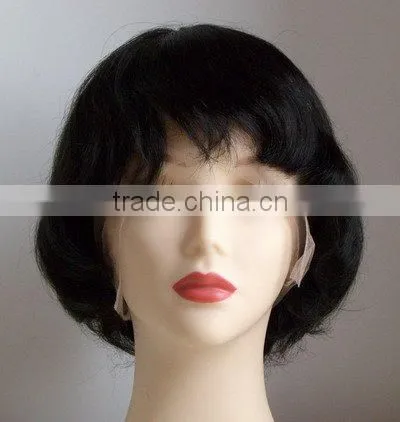 Brazilian Full Lace Wig natural color 100% Virgin Human Hair Wig
