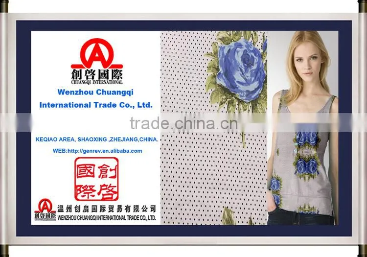 flower and dots print textiles 100% cotton fabric for bulk wholesale clothing