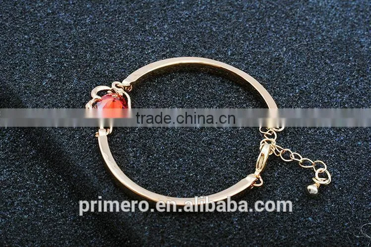 Wholesale Jewelry Women Fashion Cute Flower Crystal Party Chain Link Bracelets Bangles