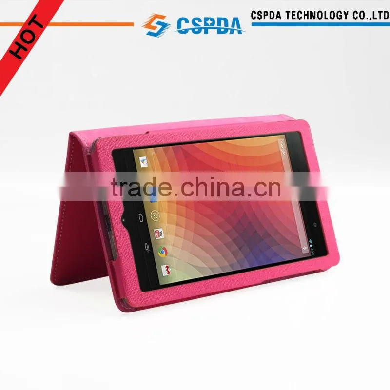Full protective book style pu leather case for Google The New Nexus 7 2 FHD