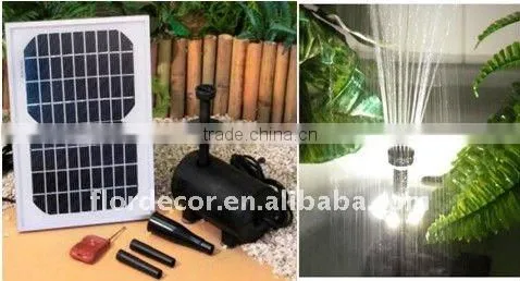 Solar fountain kit with LED lightings