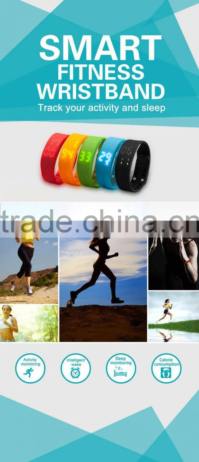Lastest W2 Silicone USB Sport Fitness Bracelet For Mobile Phone