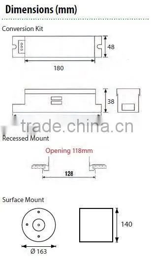 3W LED RECESSED EMERGENCY LIGHT