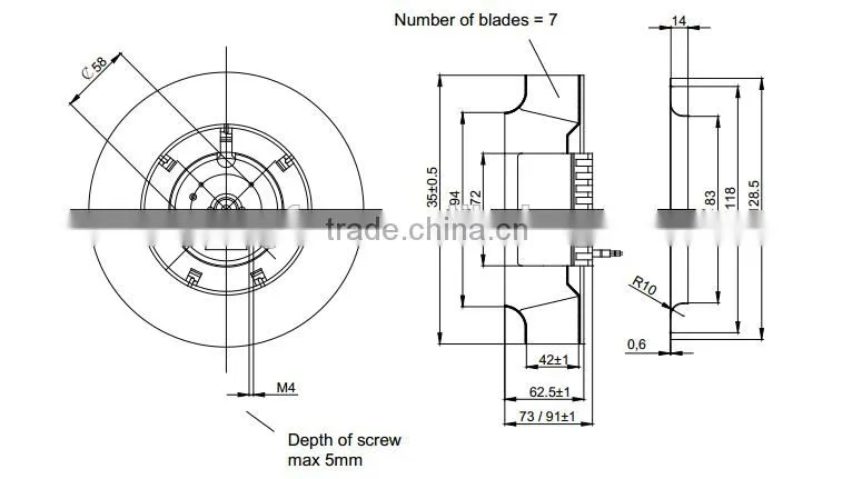 high efficiency 3900rpm 428m3/h 12v brushless fan with 28W