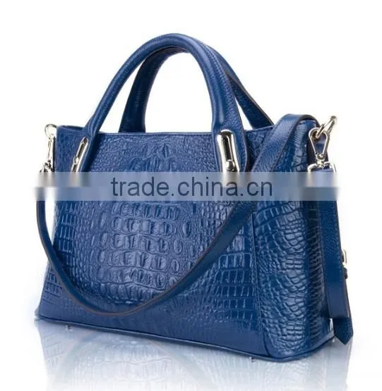 navy blue designer handbag cheap crocodile handbag factory in china