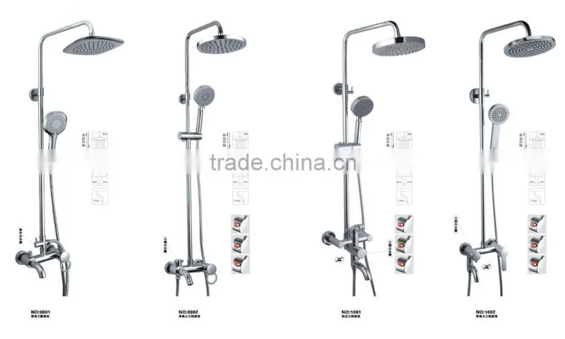 Led shower heads set shower mixer waterfall shower shampoing corner bath shower sets cixi ningbo bath shower sets
