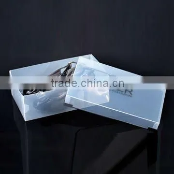 transparent plastic shoe box