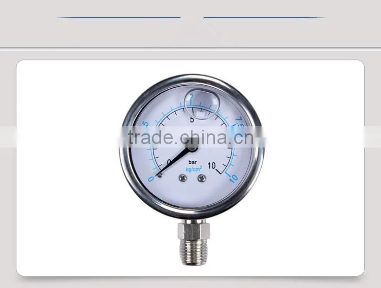 Glycerin Silicon Liquid Oil Filled Bourdon Tube Pressure Gauge
